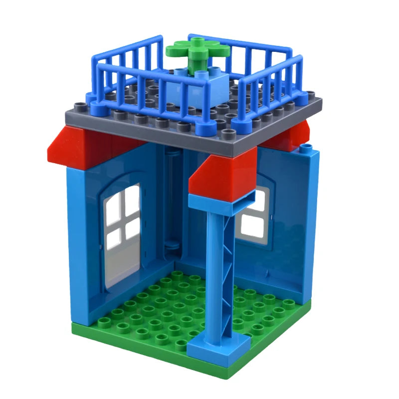 Big building blocks house accessory parts roof window wall construction assemble  bricks educational toys for children gift