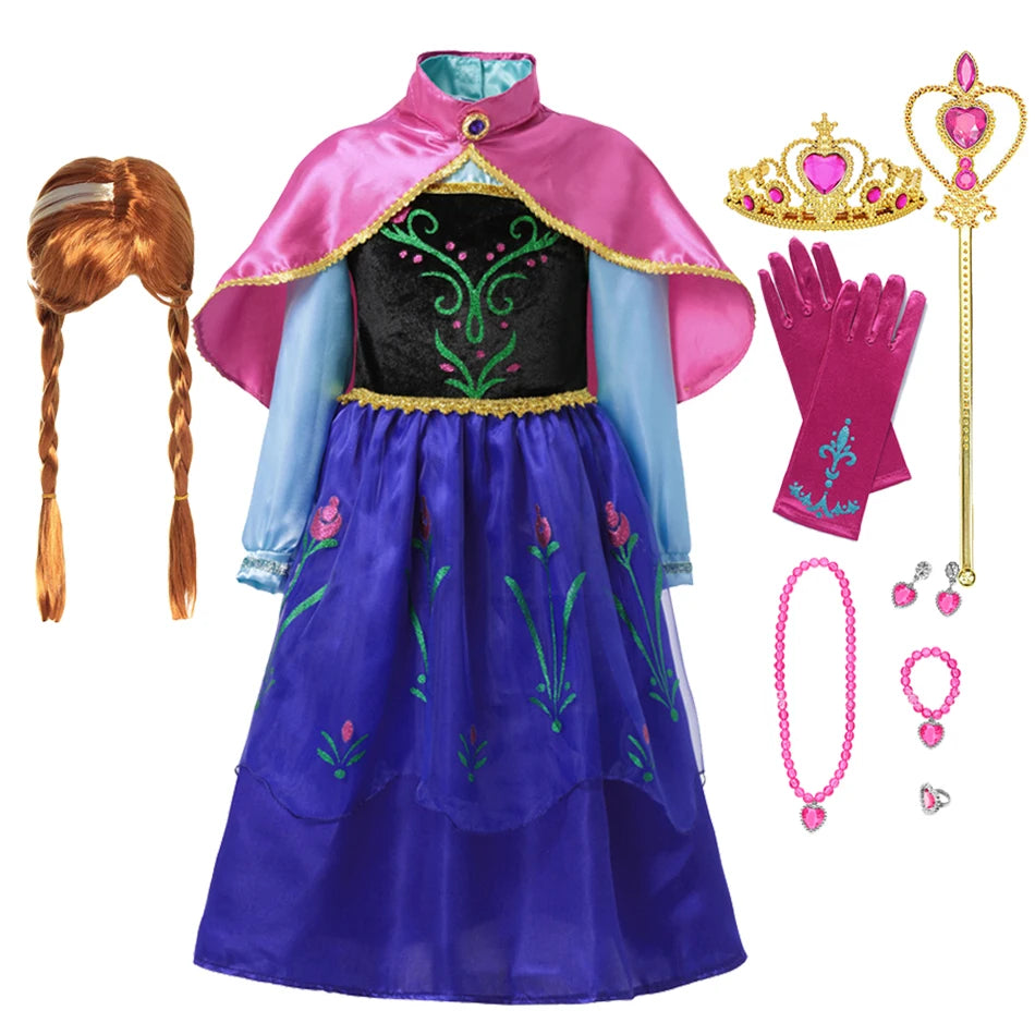 Girls Fantasy Princess Dress Halloween Costume for Kids