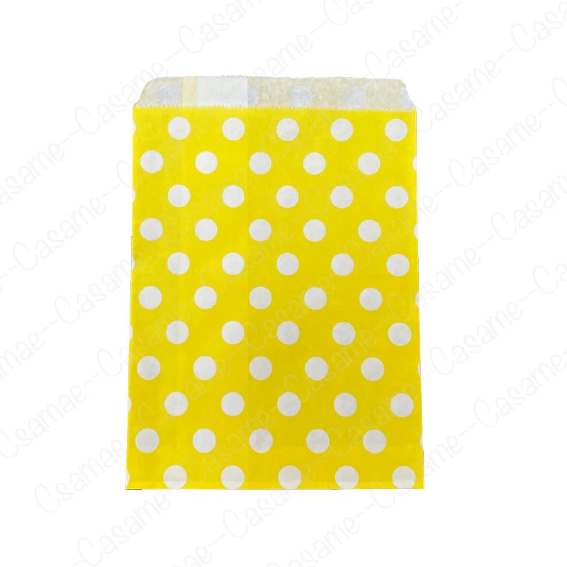 50pcs/ Lot treat candy bag high quality Party Favor Paper Bags Chevron Polka Dot Stripe Printed Paper craft Bags Bakery Bags