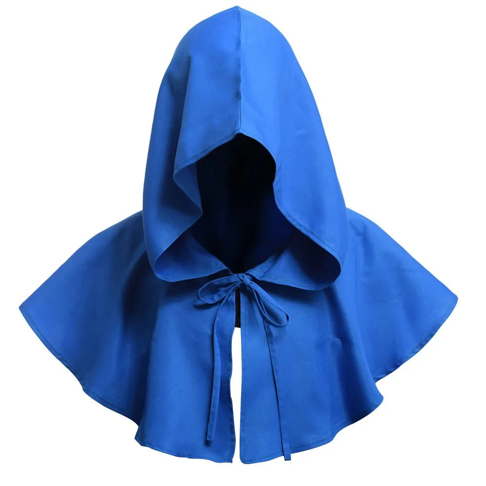Black Hooded Halloween Cape Cloak for Cosplay & Parties