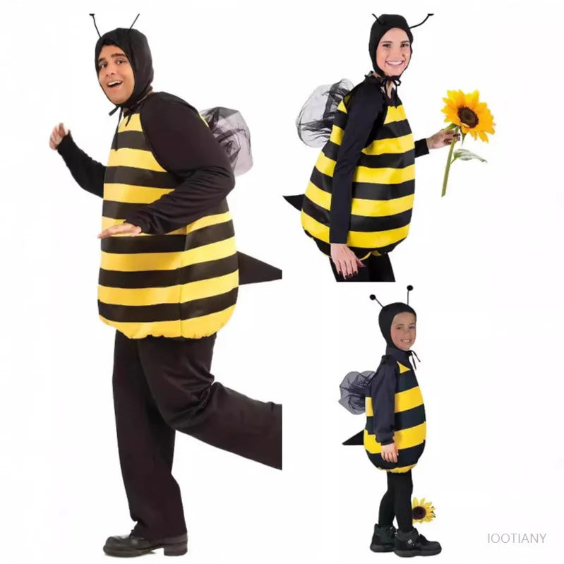 2025 Halloween Baby Gift Children's Bee Cosplay Costume Carnival Costume Boy Girl Cute Insect Dress Stage Performance Jumpsuit