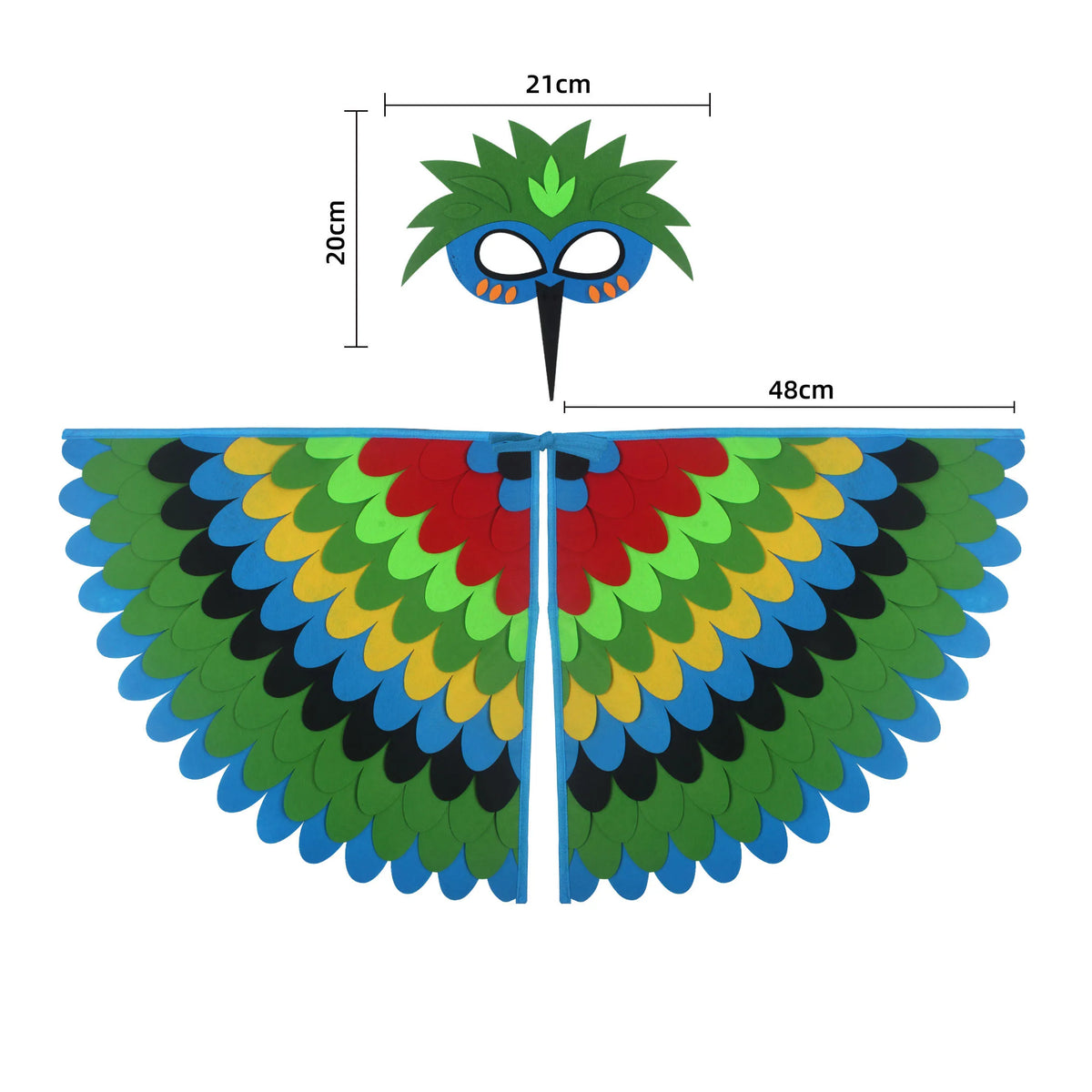 Owl Wings Costume Cape with Matching Animal Mask