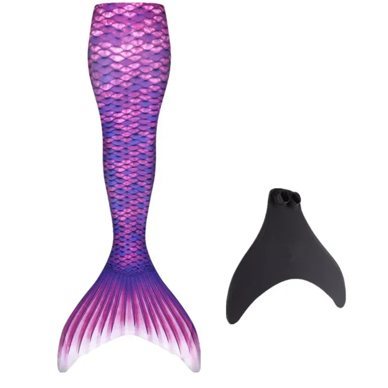 Mermaid Tail Costume Swimsuit with Monofin for Kids & Adults