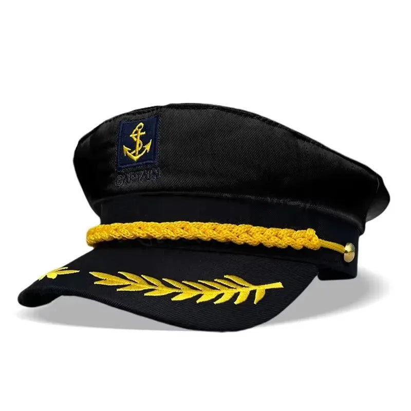 Yacht Captain Hat and Scarf Set for Men and Women