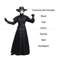 Men's Medieval Hooded Cloak Costume with Mask & Hat