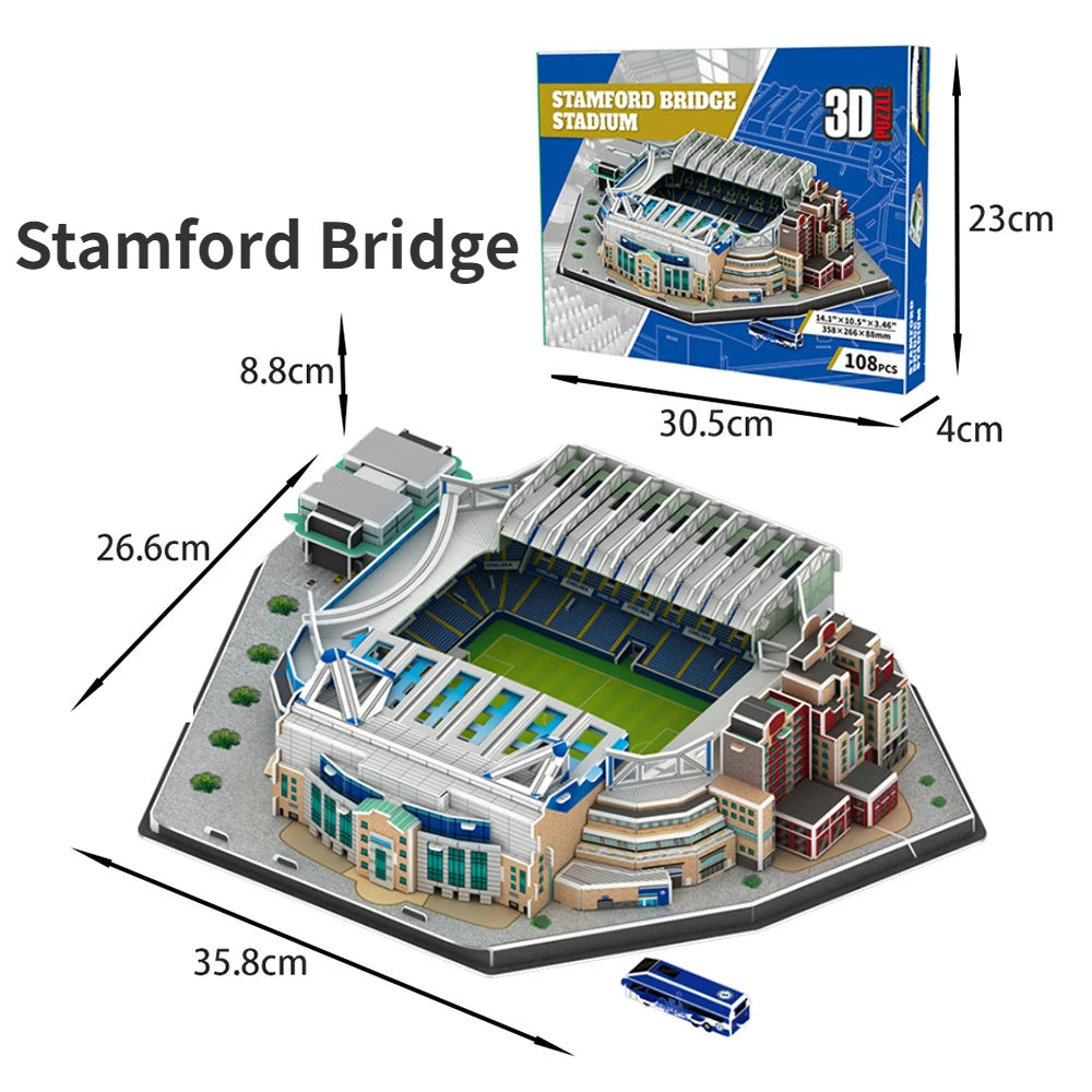 A Large 3D Paper Stadium Puzzle Model for Passionate Football Fans to Fight with Your Home Team, Halloween/Christmas Gifts