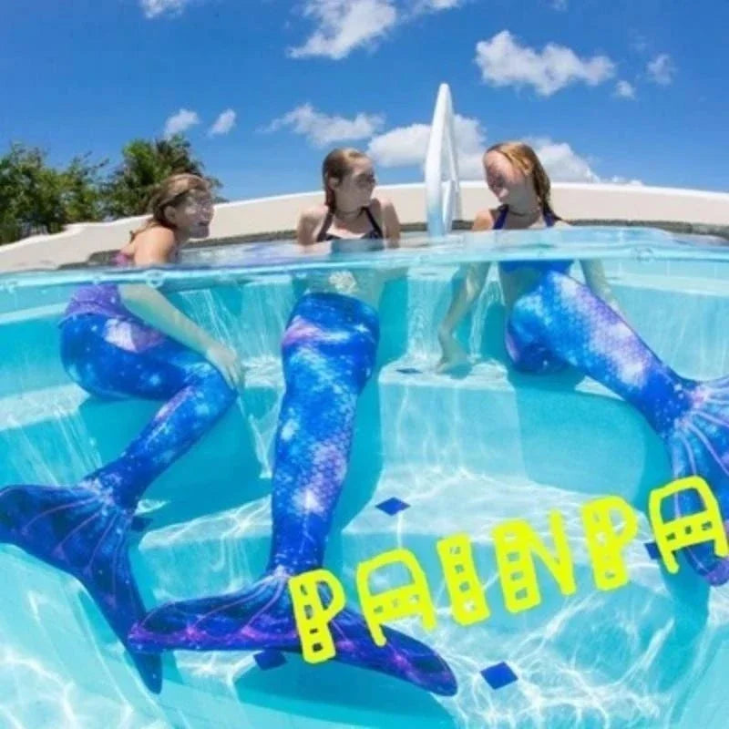 Kids & Adult Mermaid Tail Costume with Monofin Fin