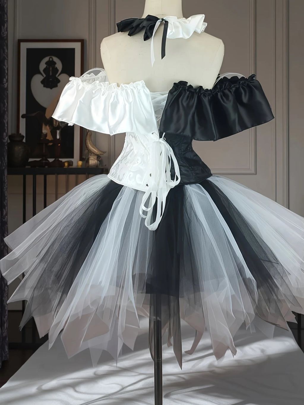 Women’s Clown Corset Skirt Costume for Halloween & Parties