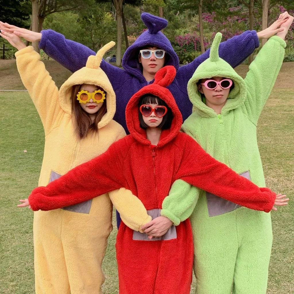 Unisex Hooded Cartoon Onesie Pajamas for Adults and Kids