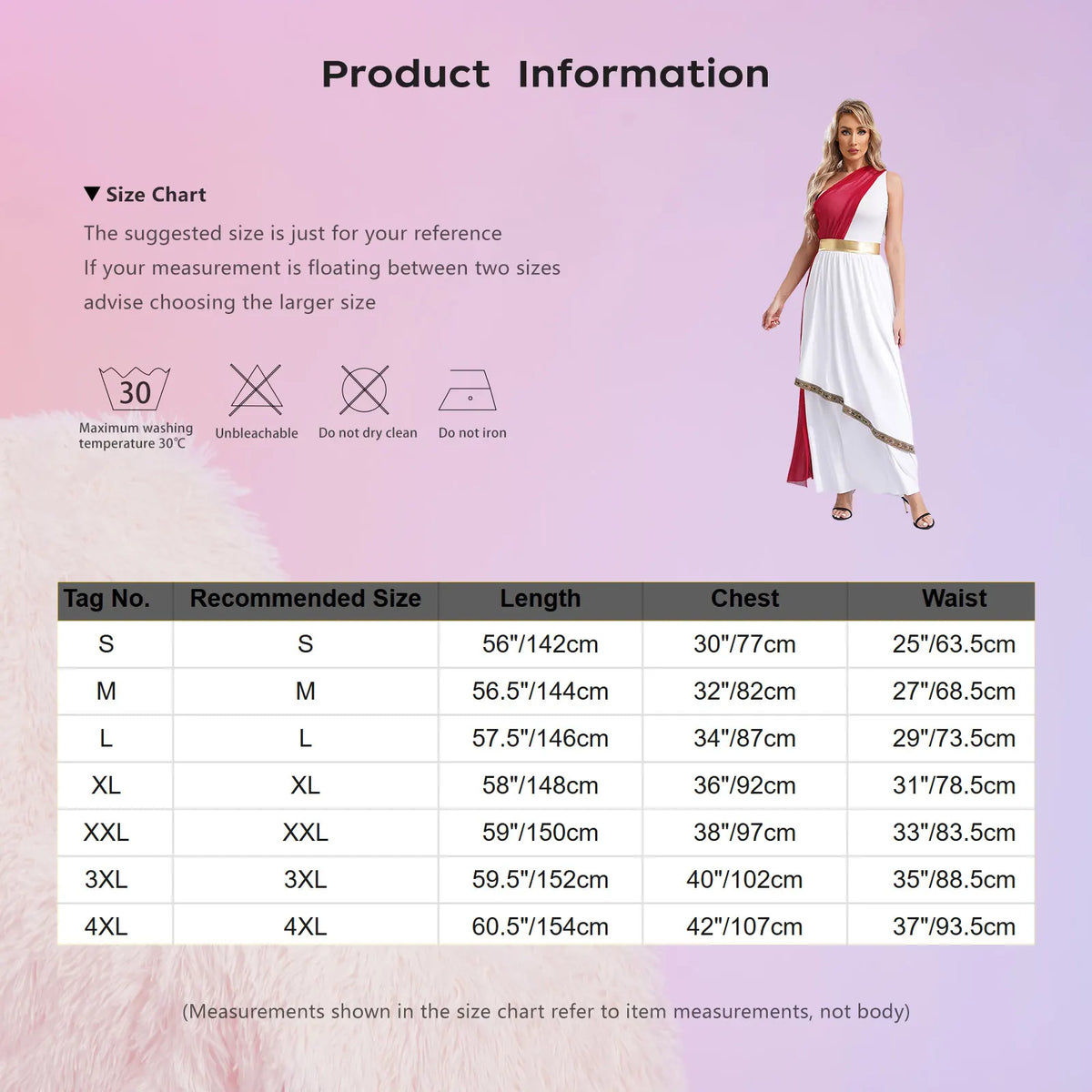 Women's Greek Goddess Toga Costume Dress with Tulle and Chiffon