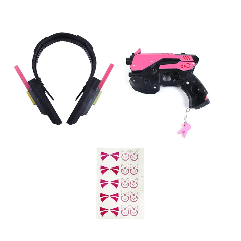 Women's Gaming-Inspired Cosplay Jumpsuit Costume with Wig & Headset