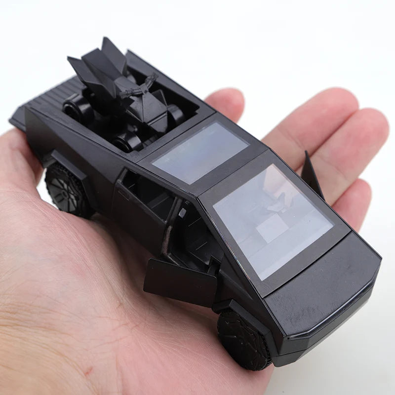 (Bagged) 1:36 Alloy Pickup CyberTruck Pull-Back Car Collection for Boys and Children, One Large and One Small Vintage Toy Car