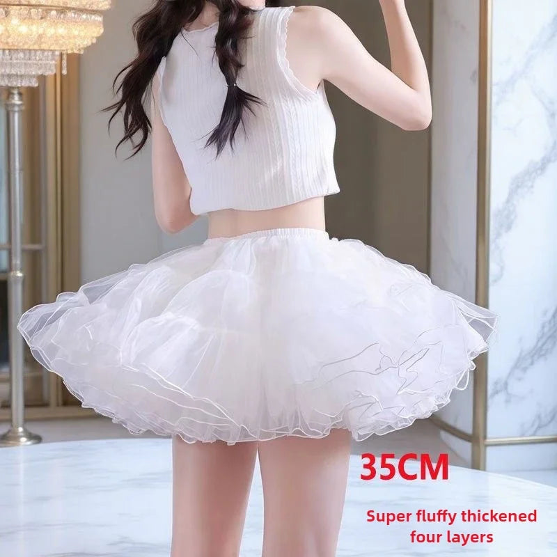 Lolita Flying Saucer Petticoat - Boneless Maximum Volume Crinoline, Invisible Wire-Free Underskirt for Daily Gothic Sweet OP/JSK