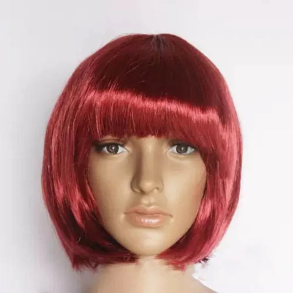 Short Bob Wig Synthetic Costume Wig for Cosplay & Parties