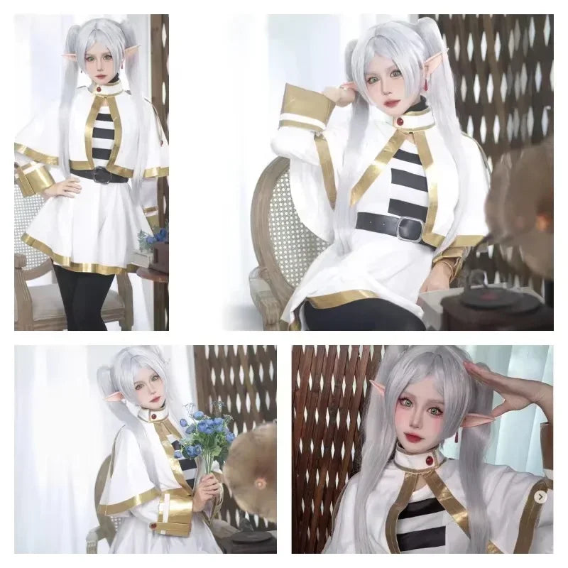 Women’s Fantasy Elf Mage Cosplay Costume with Wig & Shoes