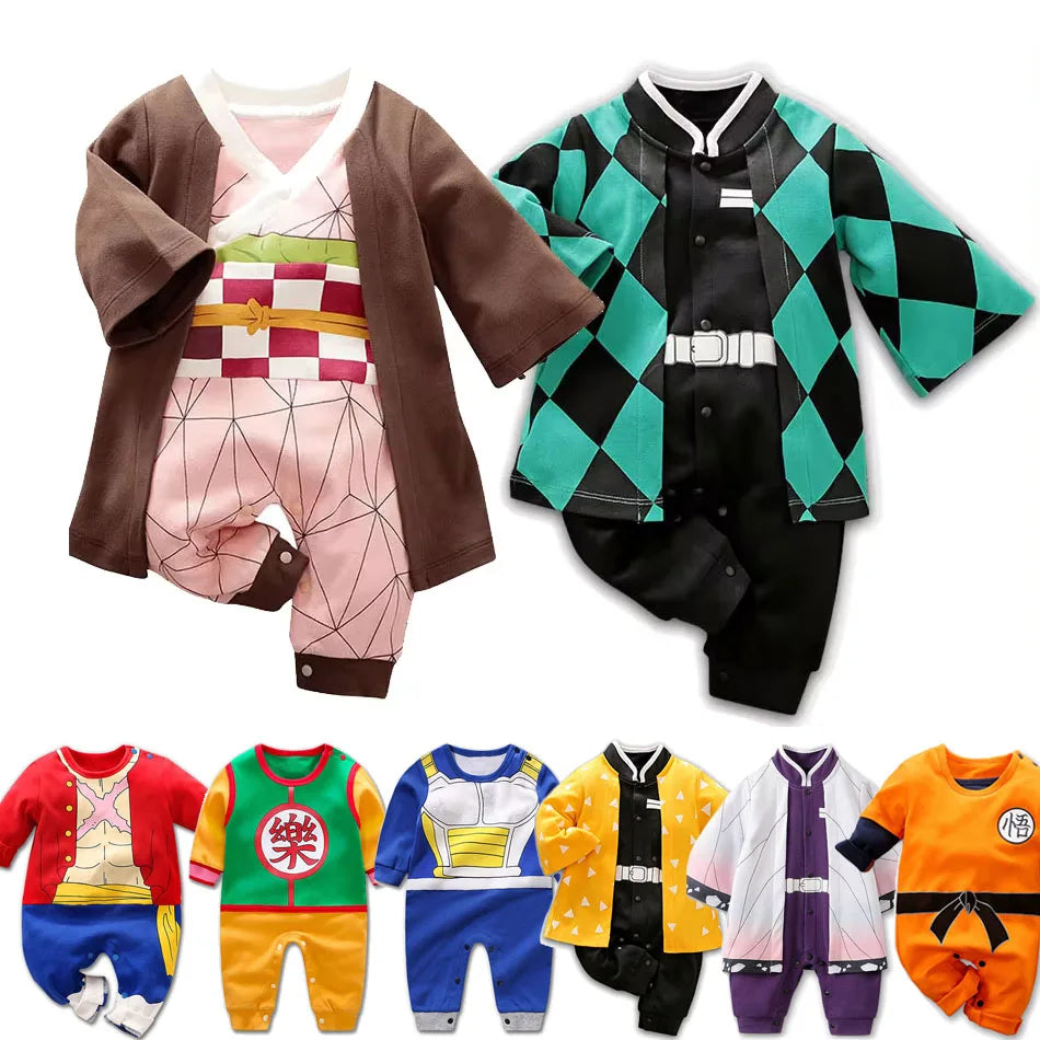 Anime Inspired Baby Cosplay Romper, 0 to 18 Months, Long Sleeve