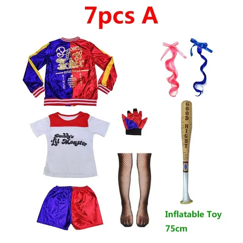 Girls Monster-Inspired Stitched Jacket & Pants Costume Set