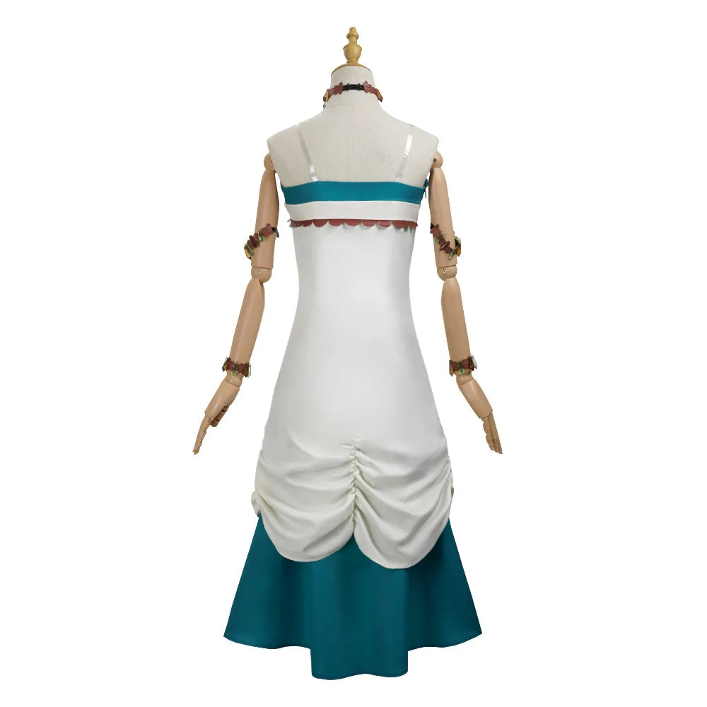 Fantasy Princess Cosplay Dress with Wig & Headdress Set