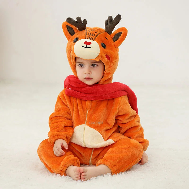 Baby Dinosaur Hooded Romper Costume for Halloween & Winter