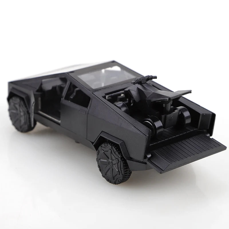 (Bagged) 1:36 Alloy Pickup CyberTruck Pull-Back Car Collection for Boys and Children, One Large and One Small Vintage Toy Car