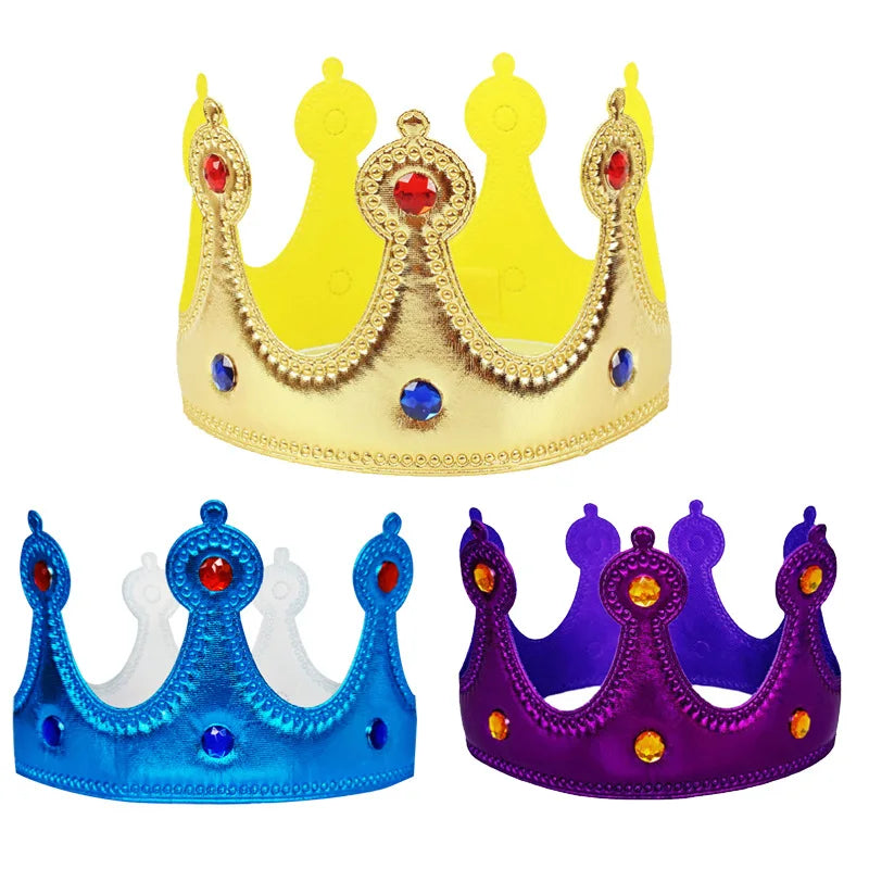King Prince Cape Costume with Crown for Adults & Kids