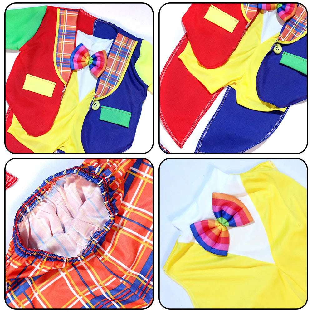 Kids Carnival Clown Jumpsuit Costume for Halloween