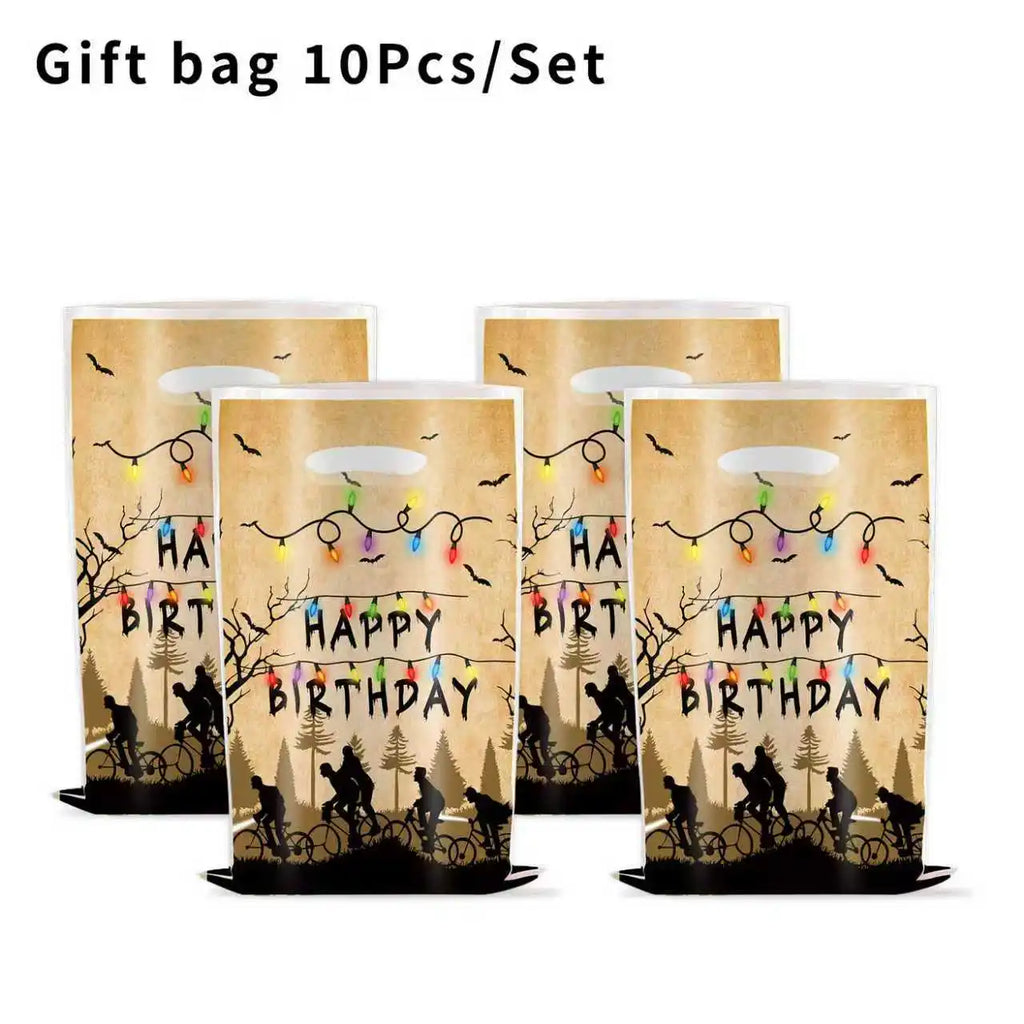 Stranger Season 5 Gift Bag Party Supplies Birthday Decor Goody Biscuit Loots Candy Bag Packaging Baby Shower Horror Party Favors
