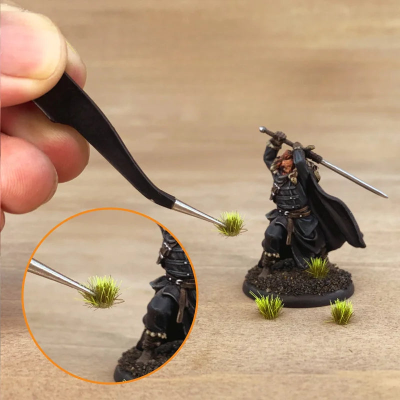 104pcs/pack Static Grass Tuft, Model Grass Tufts Terrain Model Kit Static Scenery Model Miniature Shrubs Bushes for Train Landsc