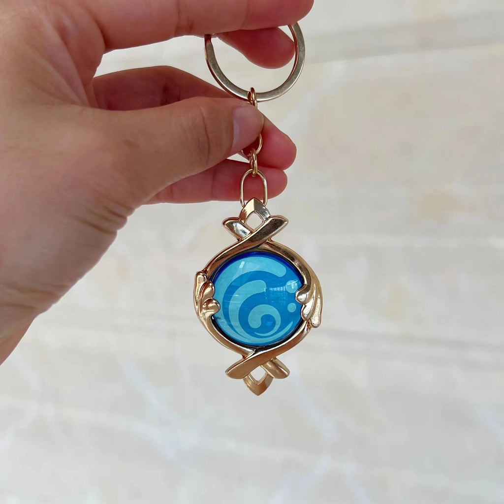Game Impact Natlan Visions Pendant Cosplay Fontaine Eye Of God DIY Backpack Keychains Halloween Transparent Glasses Women Gifts