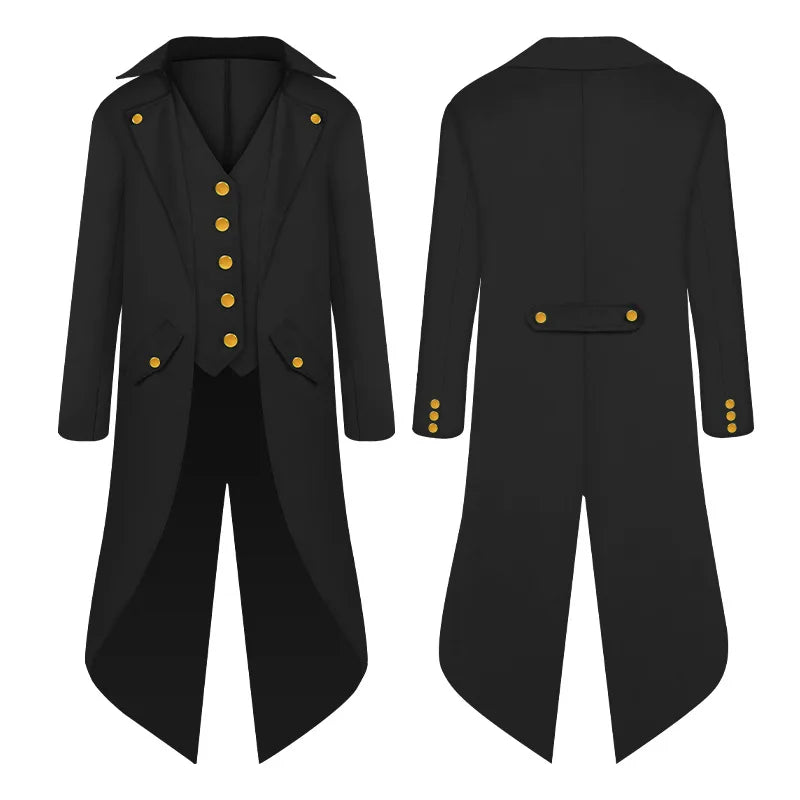 Steampunk Gothic Tailcoat Jacket & Vest Costume Set