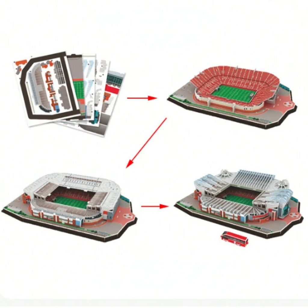 A Large 3D Paper Stadium Puzzle Model for Passionate Football Fans to Fight with Your Home Team, Halloween/Christmas Gifts