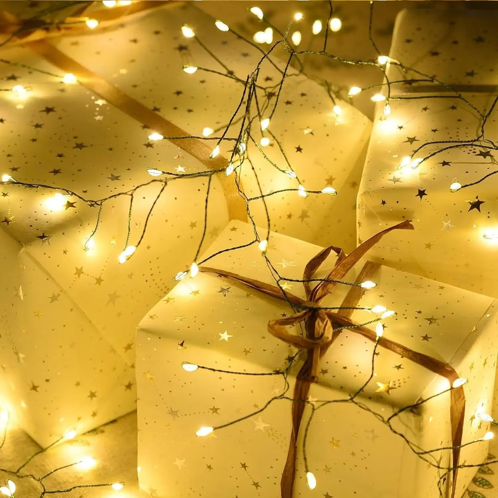 LED Firecracker String Lights EU/US DC Power Remote Control Halloween Garland Fairy Light for Wedding Party Christmas Decoration