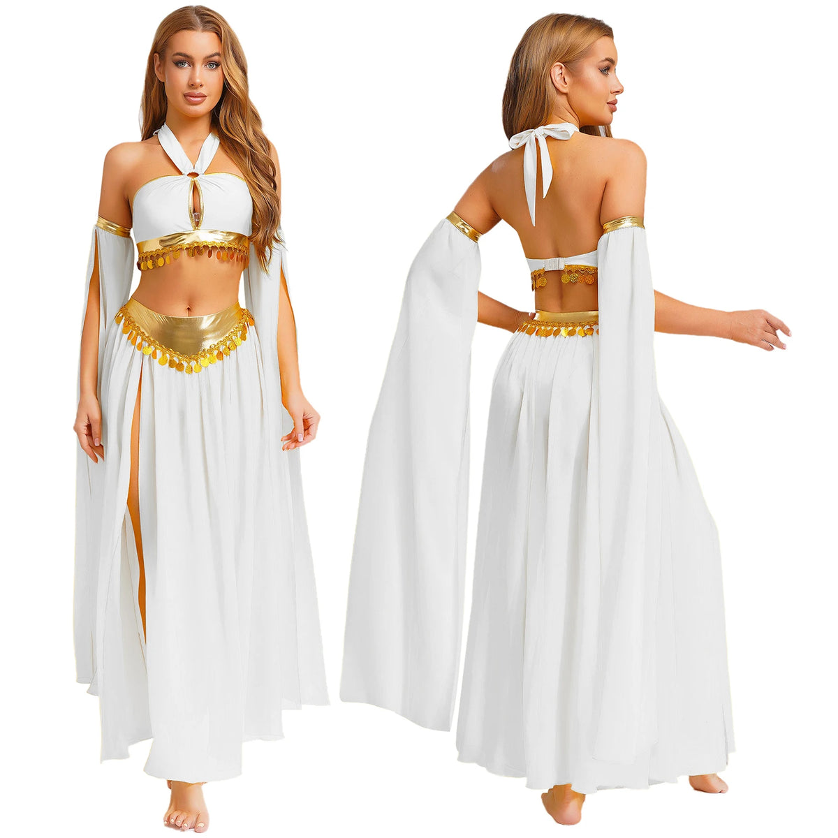 Women’s Egyptian-Inspired Costume Crop Top & Skirt Set