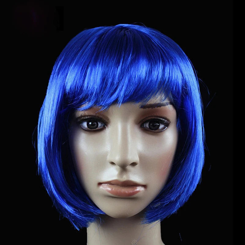 Short Bob Wig Synthetic Costume Wig for Cosplay & Parties