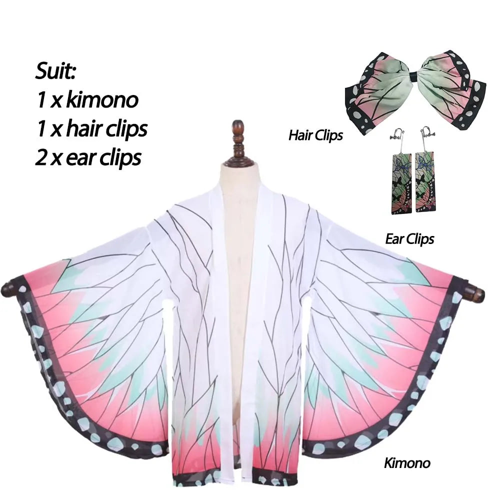 Women's Butterfly-Inspired Kimono Cosplay Cardigan Robe