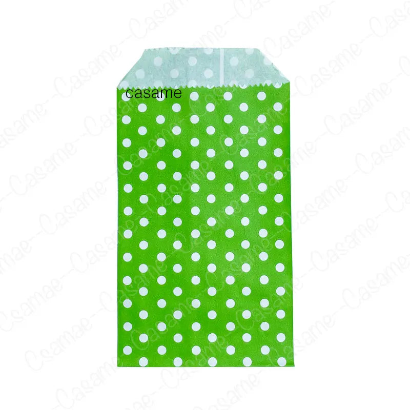 50pcs 15*10CM Wave Dot Kraft Paper Candy Biscuit Bags Packing Pouch Popcorn Bag Birthday Wrapping Supplies Pastry Tool
