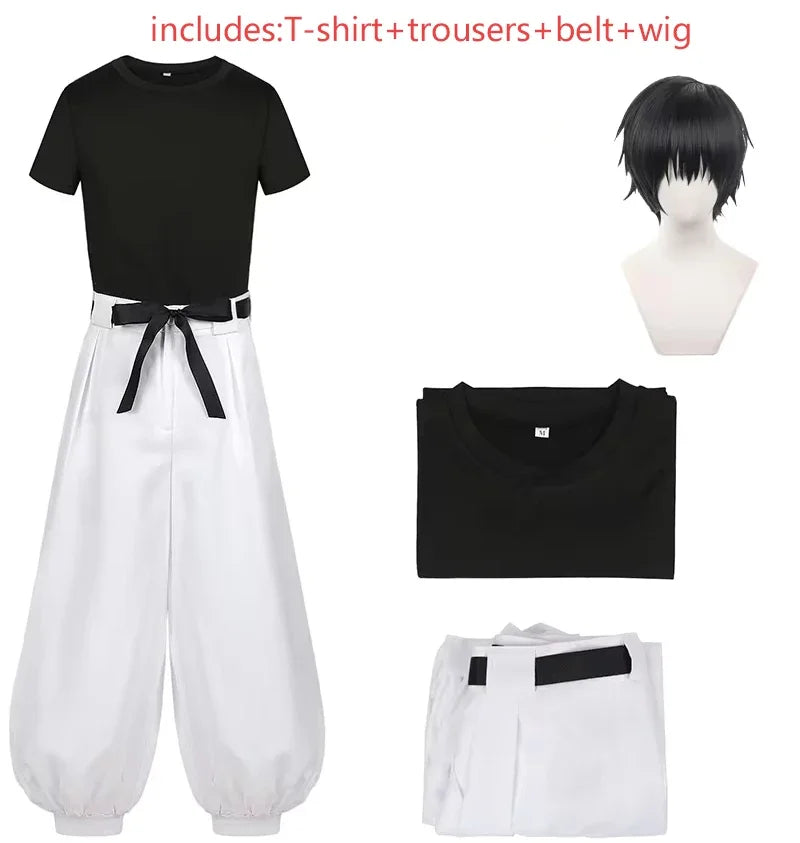 Men’s Anime-Inspired Cosplay Costume Set with Wig