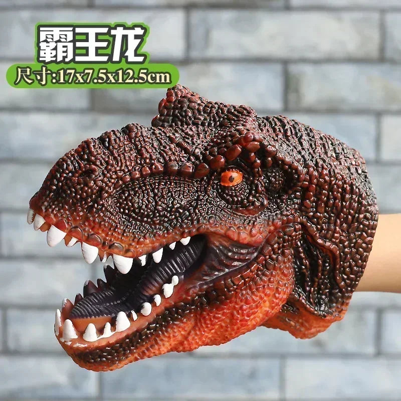 Hand Puppets Dinosaur head Model Toy T-Rex Dino Park Dolls Dinosaur Worlds Soft Toy for Gifts
