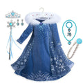 Girls Winter Snow Queen Princess Dress Costume