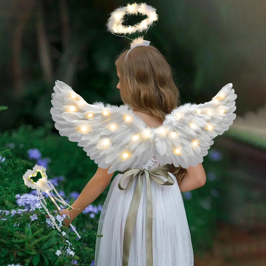 Angel Wing, Halo and Fairy Wand Costume Set