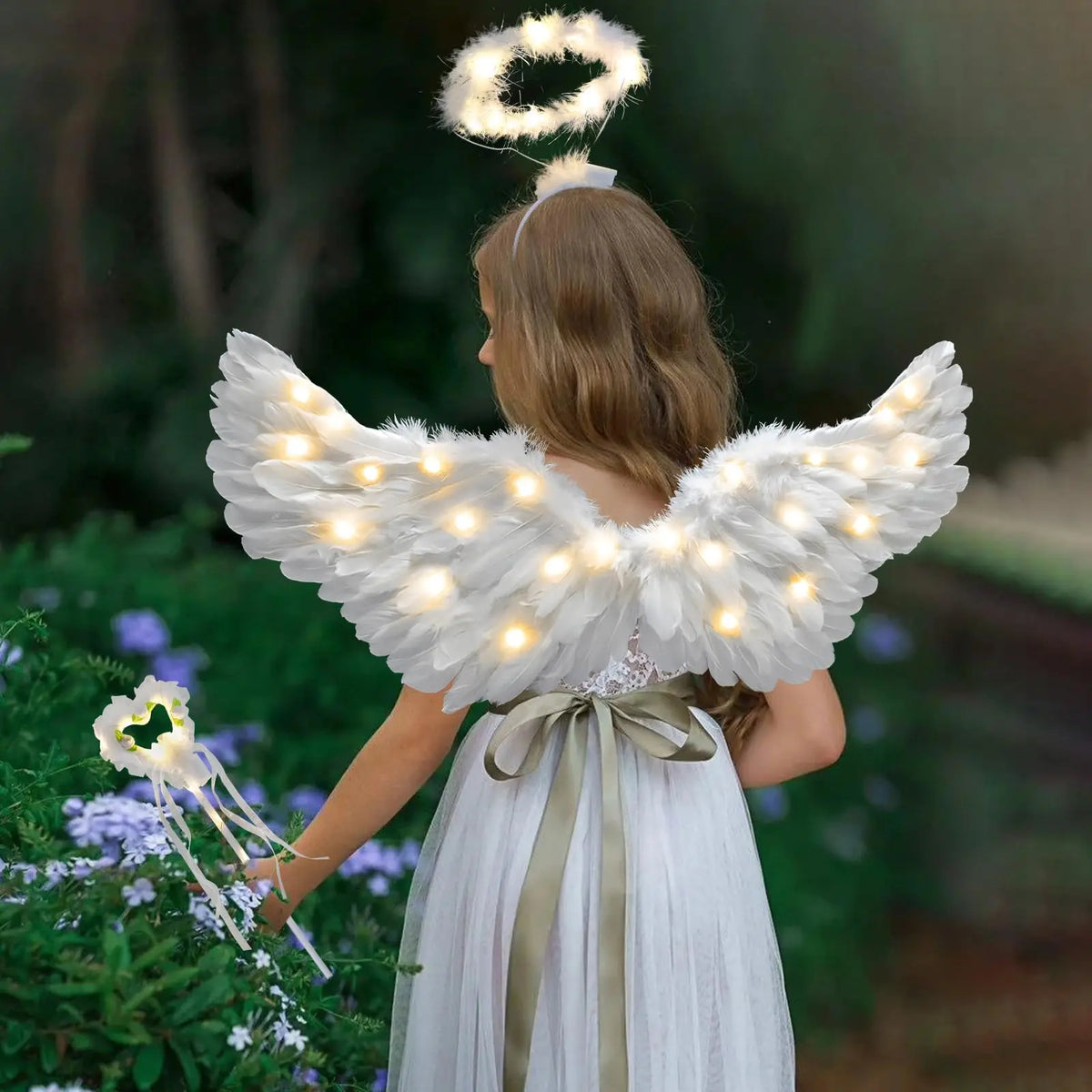 Angel Wing, Halo and Fairy Wand Costume Set