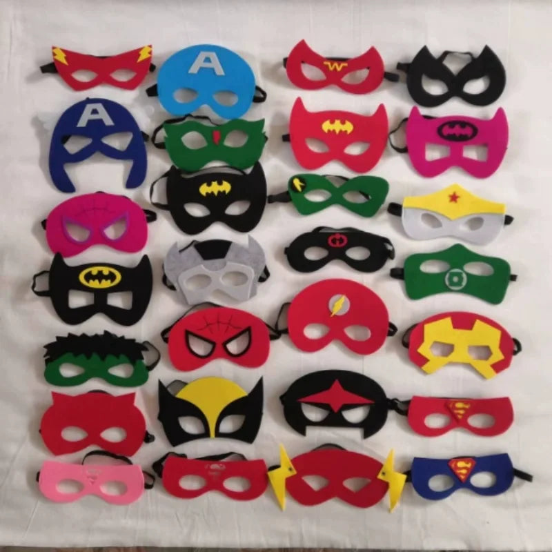 Felt Superhero Masks for Halloween, Carnival and Birthday Parties