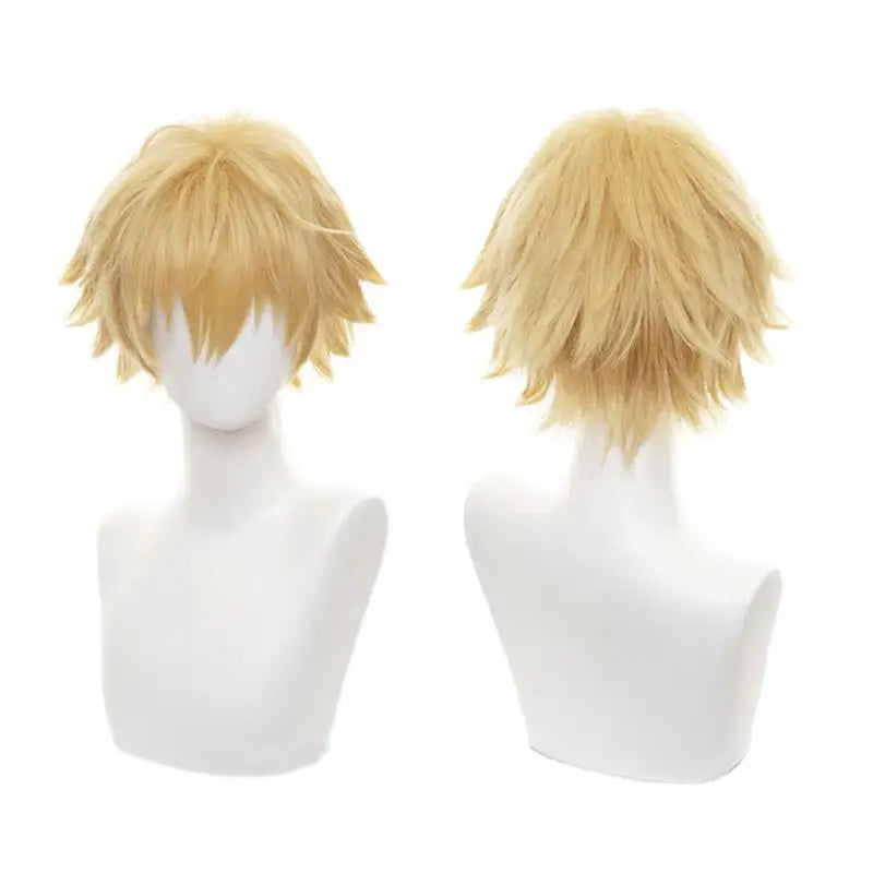 Short Blonde Spiky Synthetic Wig for Men Cosplay & Halloween