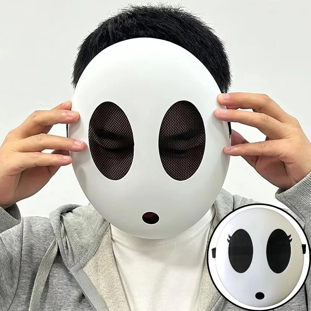 White Mask Costume Prop for Halloween Cosplay & Parties