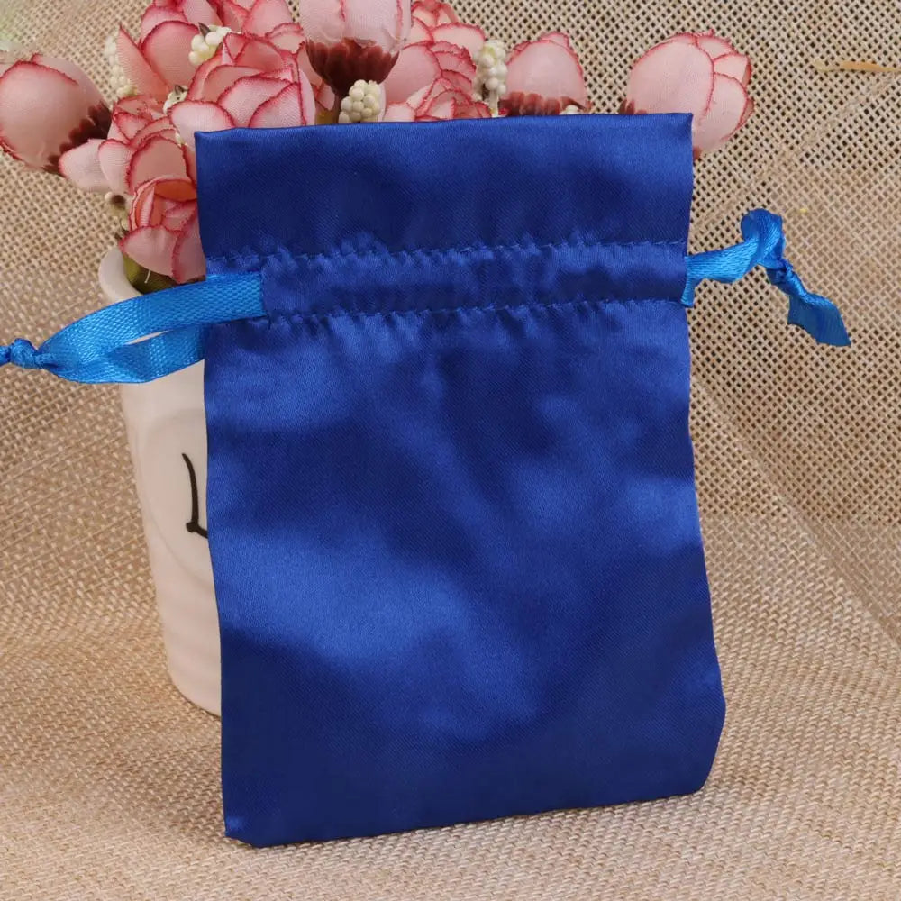 10/25/50pcs/lot Silk Jewelry Gift Bag Satin Drawstring Pouch For Wedding Party Candy Bag Luxury Jewelry Packing
