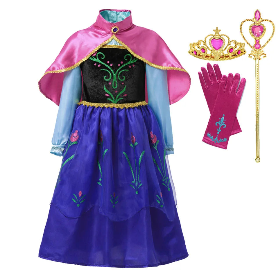 Girls Fantasy Princess Dress Halloween Costume for Kids