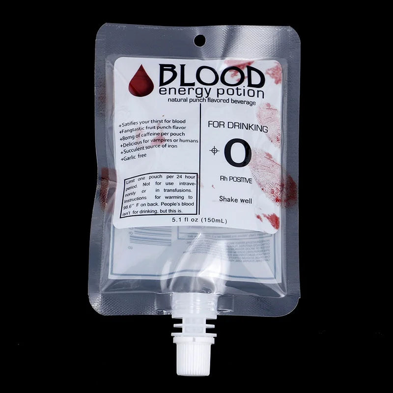 10 Pack Halloween Blood Pouch Drink Bags Costume Party Props