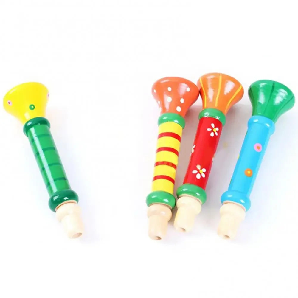 KTV Party Wooden Trumpet Toy Horn Whistle Musical Instrument for Toys Sound Training Games
