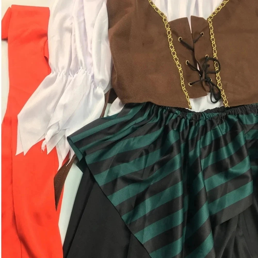 Adult Pirate Captain Costume Set for Halloween & Carnival