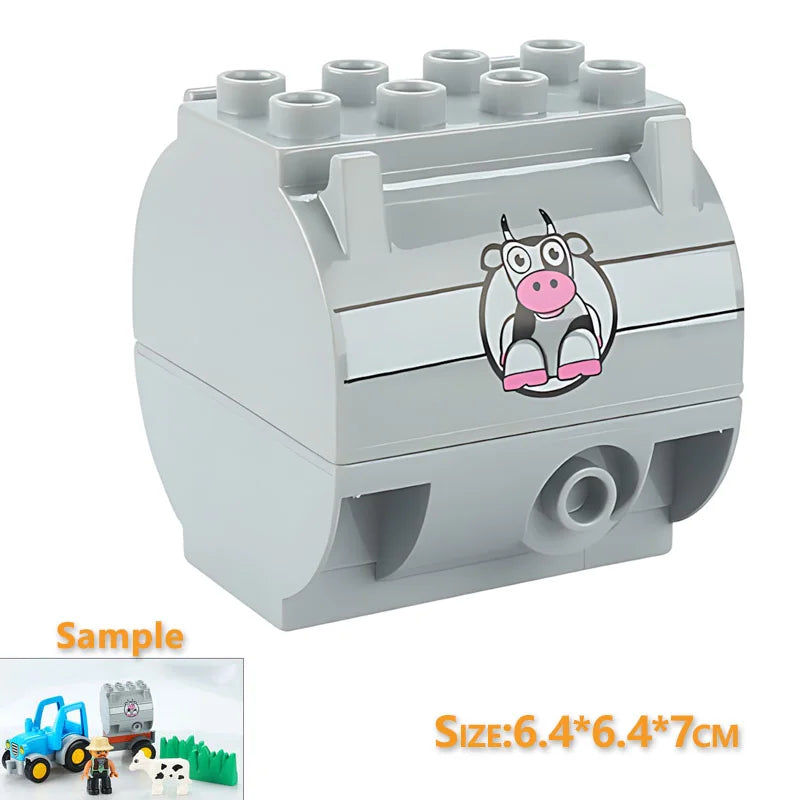 Big Building Blocks Construction Traffic Machinery Creativity Car Accessories Crane Excavator Bricks Toys For Children Baby Gift